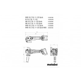Metabo W 18 LT BL 11-125 Akumulatorowa szlifierka kątowa 613052840