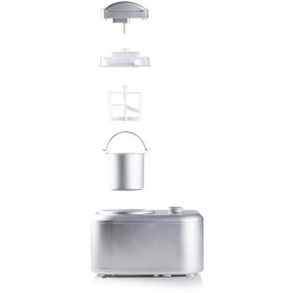 PRIMO Maszyna do lodów z kompresorem (1l/100W) srebrna PR406IM