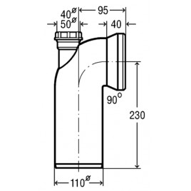 VIEGA Kolano przyłączeniowe do WC z dodatkowym przyłączem 100/90x40 110291