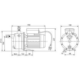WILO WJ 204-X-EM-2 (1~230 V) Samozasysająca, jednostopniowa pompa 4262917