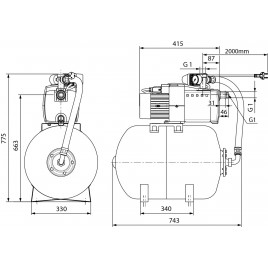 Wilo HiMulti 3 H 100/2-45 P domowa hydrofornia 2549346