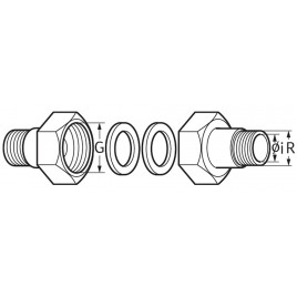 WILO Złączki śrubowe śrubowe z mosiądzu dla pomp R 1/2" / 15 i x G 1" 4092743