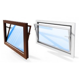 ACO Okno do pomieszczen niemieszkalnych IZO szkło 80 x 40 cm białe F1024