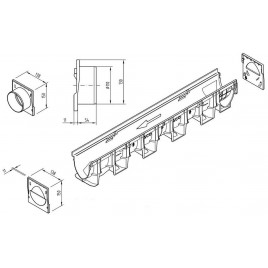 ACO XtraDrain X100 Ścianka czołowa z króćcem DN/OD 110 11087