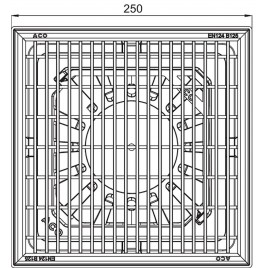 ACO Self XtraPoint ruszt ocynkowany 250 x 250 mm, kratowy (oczka 30 x 10 mm), B125 319439