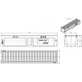 ACO Self Euroline 2.0 Kanał 0,5 m, H=10 cm, ruszt ze stali ocynkowanej 3003694