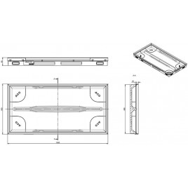 ACO Vario 2.0 Hybrydowa podstawa 100 x 50 cm, H80, polimerbeton/PP 3003041