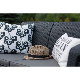 KETER CORFU LOVE SEAT Sofa 2 osobowa, 128 x 70 x 79cm, grafit/jasny szary 17197359