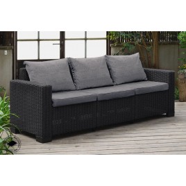 ALLIBERT CALIFORNIA Sofa 199 x 68 x 72 cm, grafit/jasny szary 17196779