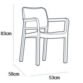 ALLIBERT SAMANNA Krzesło ogrodowe, 53 x 58 x 83 cm, grafit 17199558