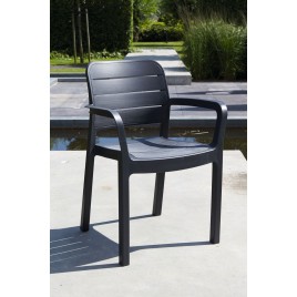 ALLIBERT TISARA Krzesło ogrodowe, 53 x 58 x 83 cm, grafit 17199557