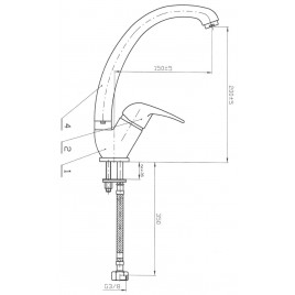 ALVEUS GRANDIA Bateria kuchenna, chrom 480503