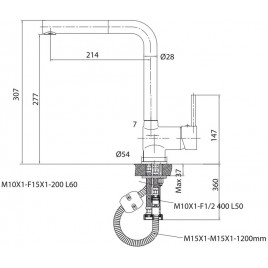 ALVEUS LAMAR Bateria kuchenna, chrom K-KI111207