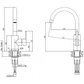 ALVEUS Zestaw FORMIC 20 Zlewozmywak 520x510 mm + bateria TONIA, czarny