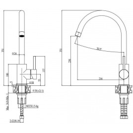 ALVEUS Zestaw FORMIC 30 Zlewozmywak 760x500 mm + bateria ELZA, Twilight 05