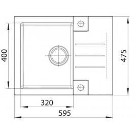 ALVEUS Zestaw ROCK 30 Zlewozmywak 595x475 mm + bateria NINA, beżowy