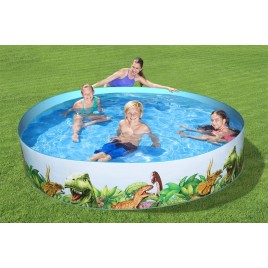 BESTWAY Fill 'N Fun Dinozaury Basen rozporowy dla dzieci, 244 x 46 cm 55001