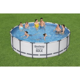 BESTWAY Steel Pro Max Basen stelażowy 488 x 122 cm, z filtracją kartuszową 5612Z