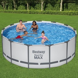 BESTWAY Steel Pro Max Basen stelażowy 396 x 122 cm, z filtracją kartuszową 5618W