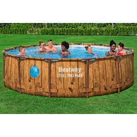 BESTWAY Steel Pro Max Splashview Zestaw basenowy 427 x 107 cm, filtracja kartuszowa 561JM