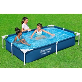 BESTWAY Steel Pro Basen stelażowy 221 x 150 x 43 cm, bez filtracji 56401
