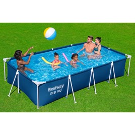 BESTWAY Steel Pro Basen stelażowy 400 x 211 x 81 cm, z filtracją kartuszową 56424