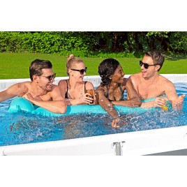 BESTWAY Power Steel Basen stelażowy 404 x 201 x 100 cm, z filtracją kartuszową 56441