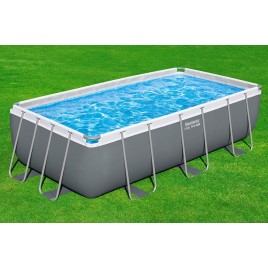 BESTWAY Power Steel Basen stelażowy 404 x 201 x 100 cm, z filtracją kartuszową 56441