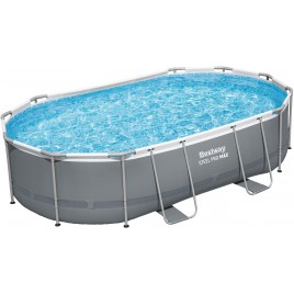 BESTWAY Power Steel Basen stelażowy 488 x 305 x 107 cm, z filtracją kartuszową 56448