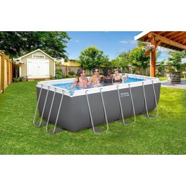 BESTWAY Power Steel Basen stelażowy 412 x 201 x 122 cm, z filtracją kartuszową 56456