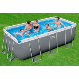 BESTWAY Power Steel Basen stelażowy 412 x 201 x 122 cm, z filtracją kartuszową 56456