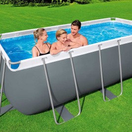 BESTWAY Power Steel Basen stelażowy 412 x 201 x 122 cm, z filtracją kartuszową 56456