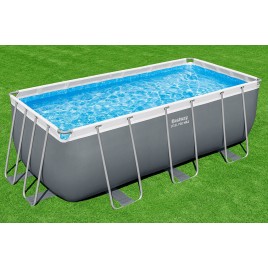 BESTWAY Power Steel Basen stelażowy 412 x 201 x 122 cm, z filtracją kartuszową 56456