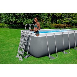 BESTWAY Power Steel Basen stelażowy 412 x 201 x 122 cm, z filtracją kartuszową 56456