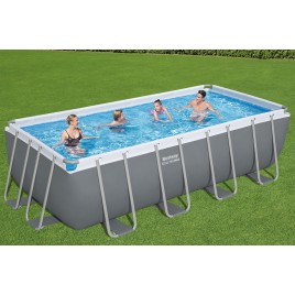 BESTWAY Power Steel Basen stelażowy 488 x 244 x 122 cm, z filtracją kartuszową 56670