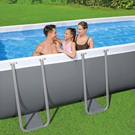 BESTWAY Power Steel Basen stelażowy 488 x 244 x 122 cm, z filtracją piaskową 56671