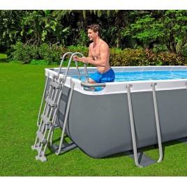 BESTWAY Power Steel Basen stelażowy 488 x 244 x 122 cm, z filtracją piaskową 56671