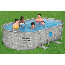 BESTWAY Power Steel Swim Vista Basen 427 x 250 x 100 cm, z filtracją kartuszową 56714