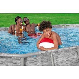 BESTWAY Power Steel Swim Vista Basen 427 x 250 x 100 cm, z filtracją kartuszową 56714