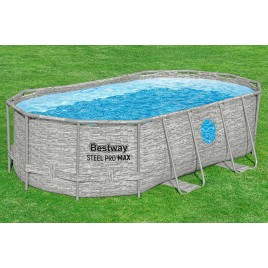 BESTWAY Power Steel Swim Vista Basen 427 x 250 x 100 cm, z filtracją kartuszową 56714