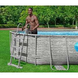 BESTWAY Power Steel Swim Vista Basen 427 x 250 x 100 cm, z filtracją kartuszową 56714