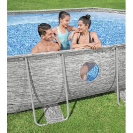 BESTWAY Power Steel Swim Vista Basen stelażowy 488 x 305 x 107 cm, z filtr. piaskową 56946