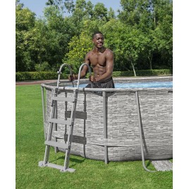 BESTWAY Power Steel Swim Vista Basen stelażowy 488 x 305 x 107 cm, z filtr. piaskową 56946