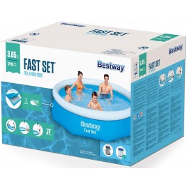 BESTWAY Fast Set Basen 305 x 76 cm, z filtracją kartuszową 57270