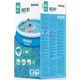 BESTWAY Fast Set Basen 366 x 76 cm, z filtracją kartuszową 57274