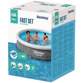 BESTWAY Fast Set Rattan Basen 366 x 76 cm, bez filtracji 57443