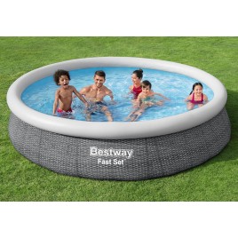 BESTWAY Fast Set Rattan Basen 366 x 76 cm, bez filtracji 57443