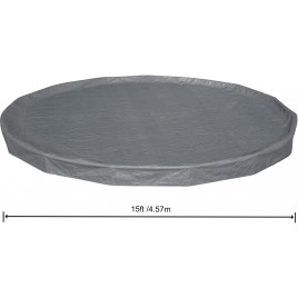 BESTWAY Pokrywa basenowa Premium 470 cm, szara, okrągła 58951