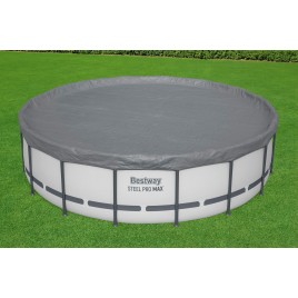 BESTWAY Pokrywa basenowa Premium 493 cm, szara, okrągła 58952