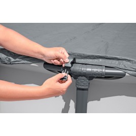 BESTWAY Pokrywa basenowa Premium 493 cm, szara, okrągła 58952